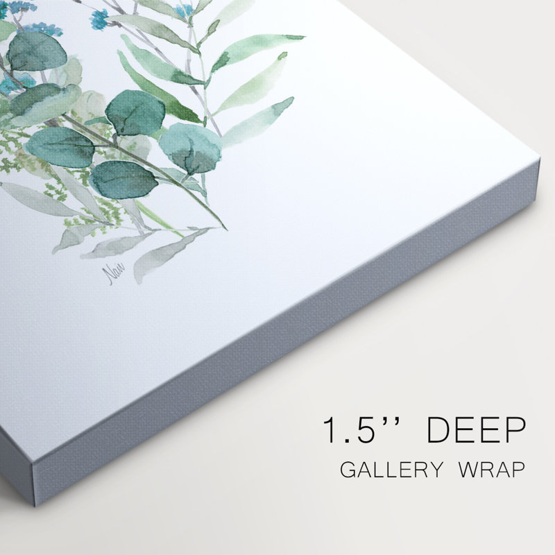 Eucalyptus bleu I - Cavas enveloppés de galerie, H 12 po x l 8 po