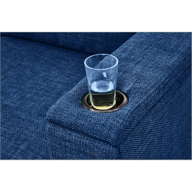 Canapé de salon 93,7 po, Bleu, H 34,6 po x l 93,7 po x P 32,3 po