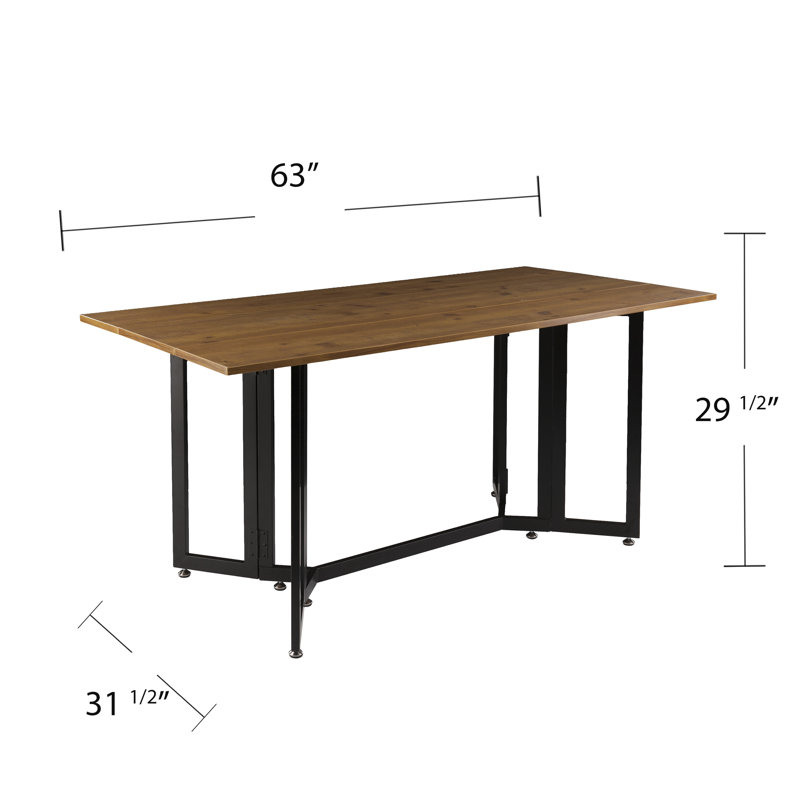 Adams Extendable Dining Table, Black