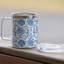 Tasse en acier inoxydable à motif cachemire bleu avec couvercle 12 oz. Winston Porter