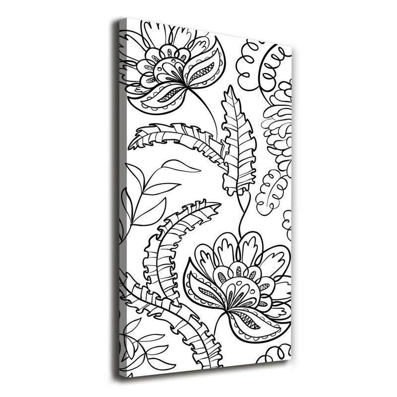 Zentangle Background - Wrapped Canvas Print, 120cm H x 60cm W