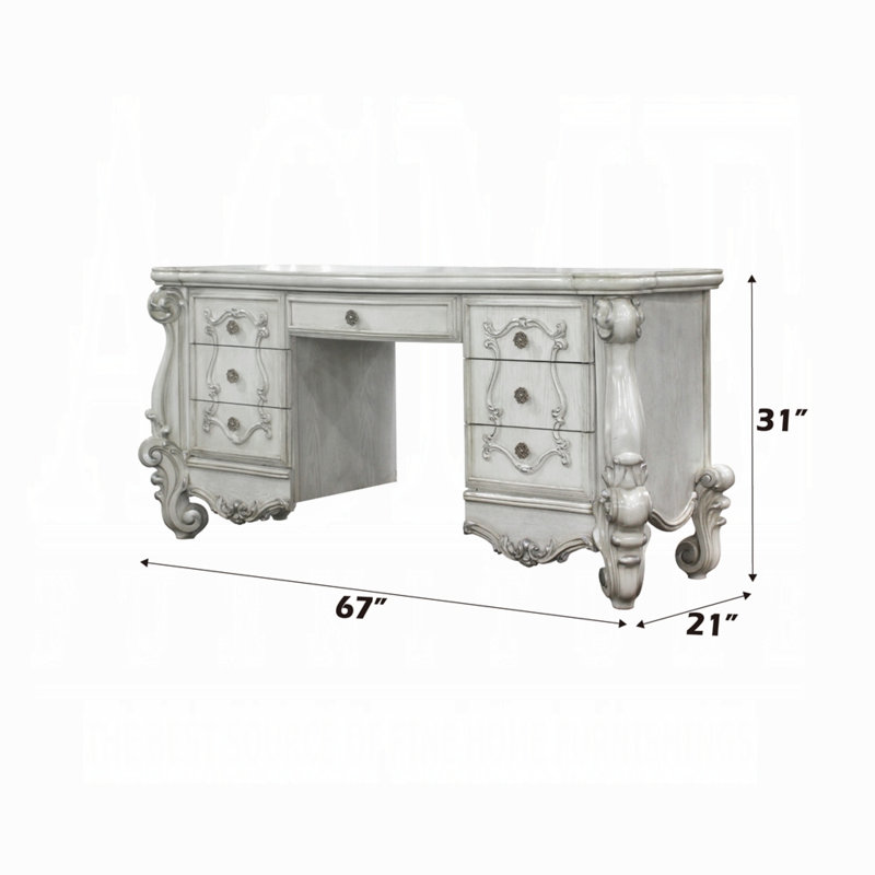 Versailles Vanity Desk, Bone White