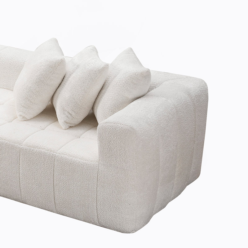 Canapé modulaire 107,9 pouces Cloud, Blanc