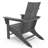 2 Pack Gray Foldable HDPE Patio Adirondack Outdoor Chairs-60429557