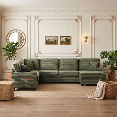 Modular Sectional Sofa with Movable Ottoman