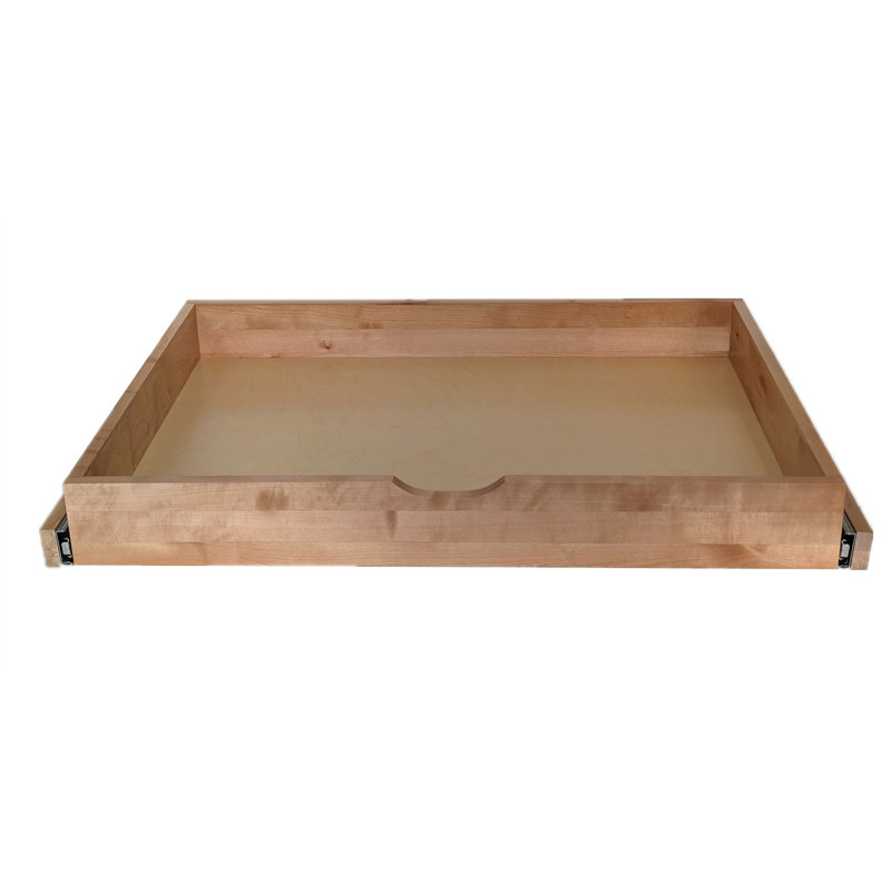 Premium Solid Wood Pull-Out Drawer with Soft-Close Slides – 22" Deep, Multiple Widths Available Kitchen Pull-Out Tray, 33"