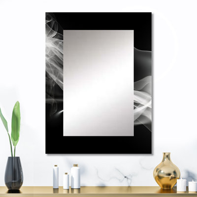 «Black», Contemplative Abstraction I - miroir mural unique Waves