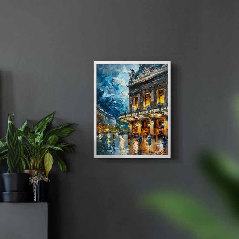 Paysages de la série CCCCLXII - reproduction encadrée de qualité supérieure - prête à être accrochée - aucun clou requis
