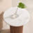 Round Marble Fluted Wood Cylinder Side Table