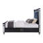 Lit tapissier standard noir et bleu marine Kleppinger