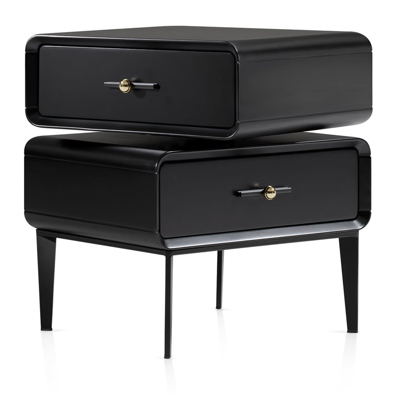 47.5 cm W Bedside Table, Black