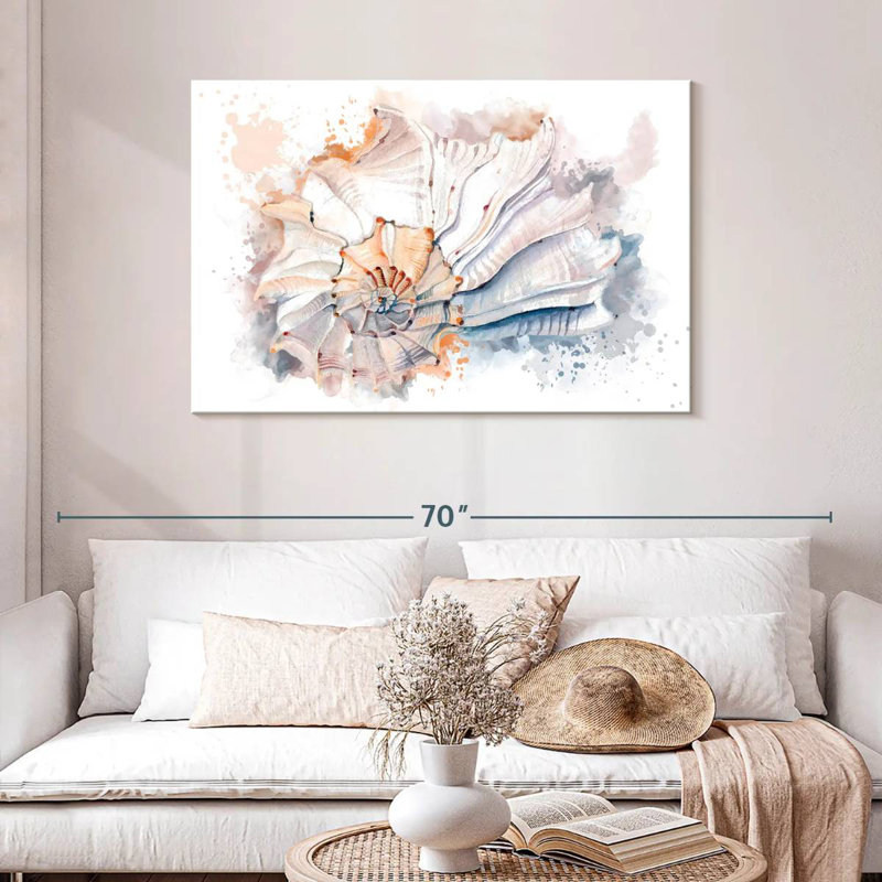 Nautilus seashell splash Aletra, H 30 po x l 45 po