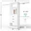 25" - 96” W Closet System with Wooden Drawers and Hanging Rods(Cut to Fit)-1075606034