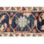 Tapis orange / rouille / bleu marine / ivoire en laine noué à la main 3 pi 11 po x 5 pi 7 po
