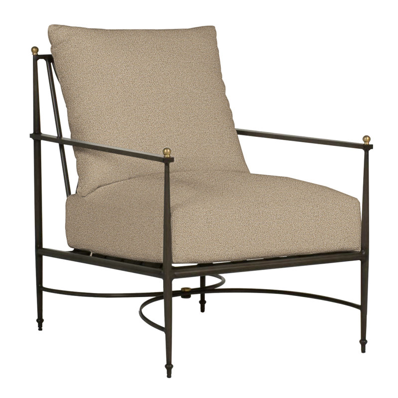 Roma Patio Chair with Cushions, Welt, Natural White