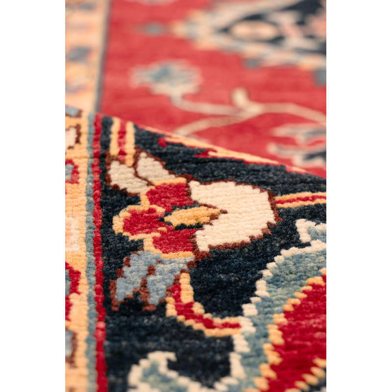 Serapi Hand-Knotted Red/Navy Wool Area Rug