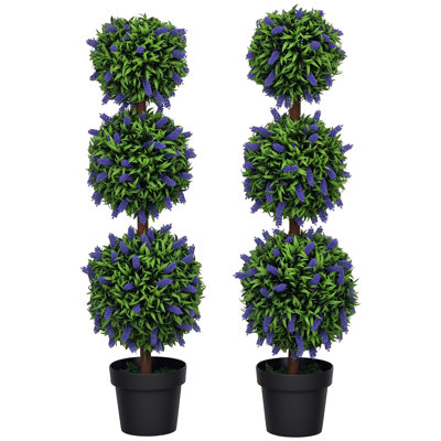 110cm Faux Lavender Topiary in Pot