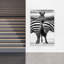 Curious Zebra Gaze Contemporary Zebra Nature Portrait Wall Art Print 1 Piece Wrapped Canvas Wall Art-25229747