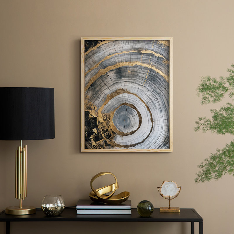 Série ABSTRACT CCLXIV, reproduction encadrée - bois massif, H 30 po x l 24 po