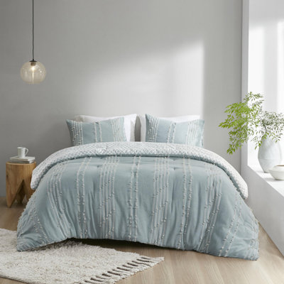 Ensemble d'édredon en coton jacquard 3 pièces