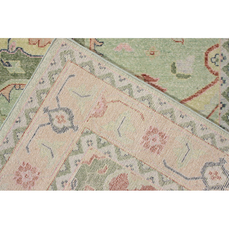 Distressed Homage Hand Knotted Wool Geometric Area Rug, Rectangle 8' x 10'