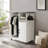 40.5"H White Ironing Cart With Ironing Board Clothes Rods Iron Rack Wheels And Adjustable Shelf