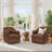 Genuine Leather Swivel Barrel Chairs-1629626535