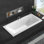 Baignoire de trempage encastrée ou encastrée en acrylique avec dossier incliné 65 po x 30 po