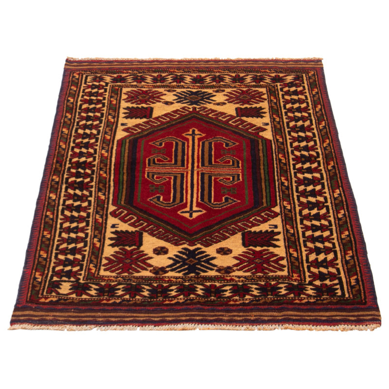 Tapis rouge tadjik 3 pi 5 po x 4 pi 7 po