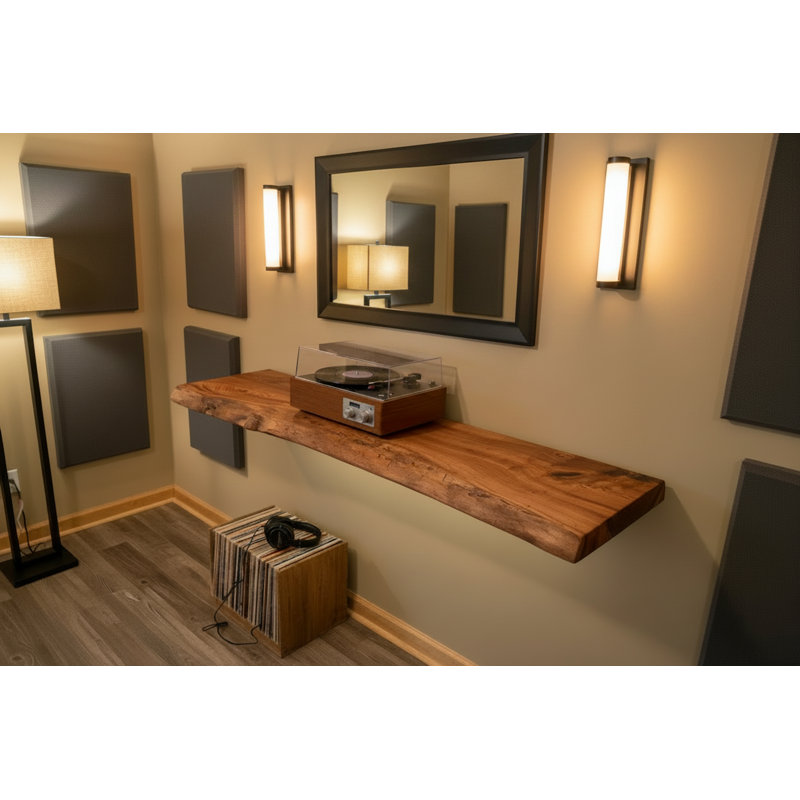 Tablette flottante Live Edge, H 2 po x l 72 po x P 12 po 