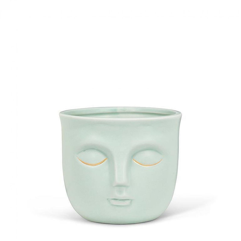 Pot à fleurs menthe verte