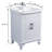 Maciel White Adeline Large Freestanding Cabinet Vanity Bathroom Sink
