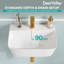 DeerValley Rectangular Wall-Mounted Bathroom Sink, White Ceramic Basin with Tap Hole, 41x32x12cm