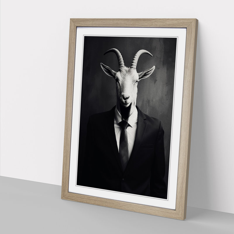 Goat Minimalism No.2 - Framed Print