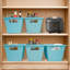 Ensemble de 4 paniers de rangement, bac de rangement en plastique