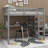 Solid Pine Wood Frame Loft Bed With Under-Bed Desk And Storage Shelves-1645540741-1645540740