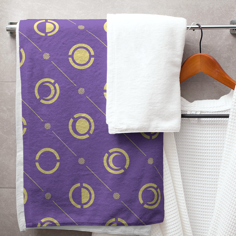 Serviette de bain Classic, Mauve / jaune clair