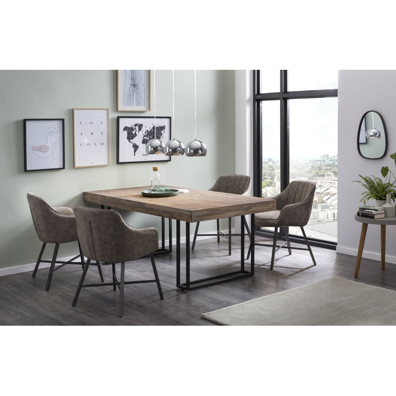Danashia Acacia Rectangular Wood Top Dining Table, H75 x L220 x W90cm