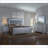 Modern 2-Drawer LED Nightstand with Beveled Mirror - Silver Finish