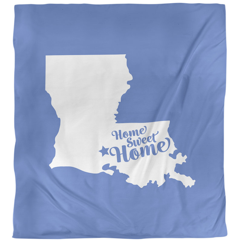 Housse de couette simple pour la maison Lafayette, Bleu, Microfibre