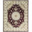 Hand-Knotted High-Quality Maroon and Beige Area Rug