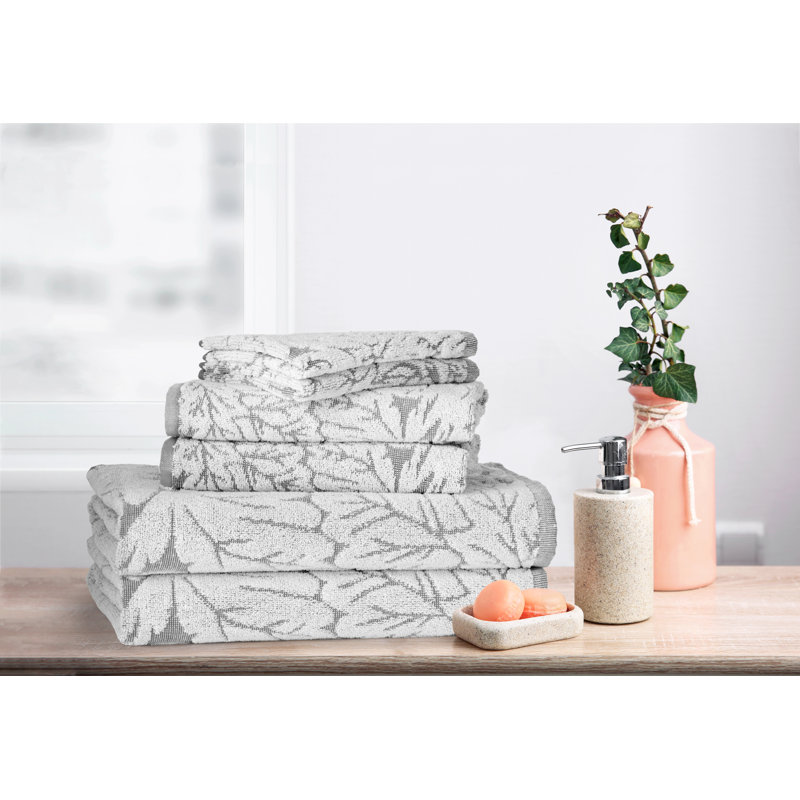 Cotton Blend Midweight Jacquard Mulit-Size Set, Grey