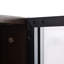 Armoire de bureau moderne et minimaliste avec éclairage à DEL - porte en verre trempé de 51,2 po de hauteur, cadre en métal pour le salon, tablettes et cadre
