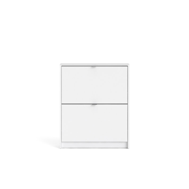 Aula 6 Pair Shoe Storage Cabinet, White