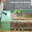 Support à plante en métal vert, 1 po, avec contrôle pratique pour l'espace extérieur, PE et acier