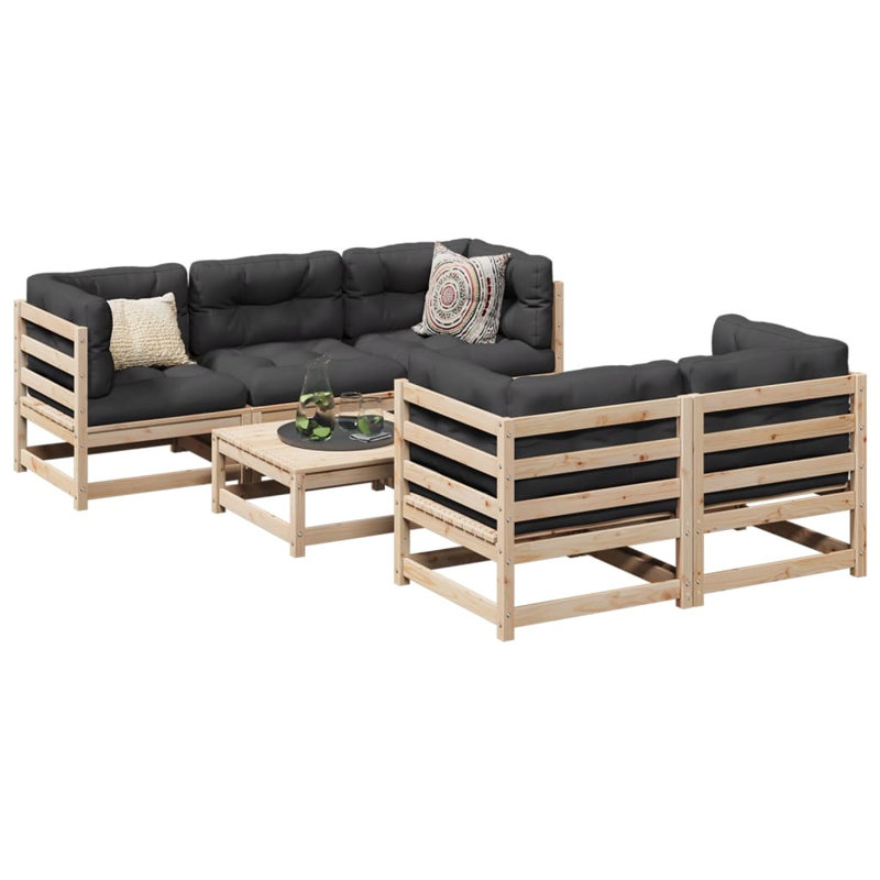 Porphyrion 70cm Wide Rectangle Patio Sofa, Black, Natural