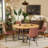 Round Dining Table Set with Velvet Upholstery Chairs-896957267-896957279-892995272