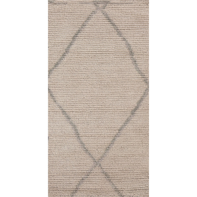 Tapis oriental géométrique marocain noué à la main 3 x 6