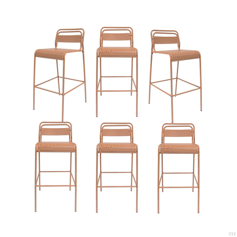 Ensemble de 6 tabourets de bar d'extérieur Carmella