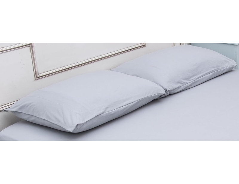 100% Cotton Jersey Knit Pillowcases, Gray, King Pillowcase